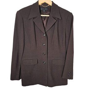 Lafayette 148‎ Womens Chocolate Brown Blazer Classic Chic Streetstyle* Size 4